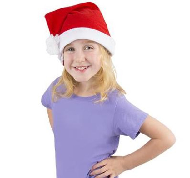 Child Santa Claus Polyester Hat 12 PACK 1577P