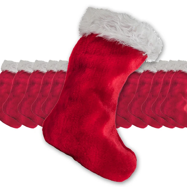 Christmas Stockings Plush Bulk  12 PACK 1819D