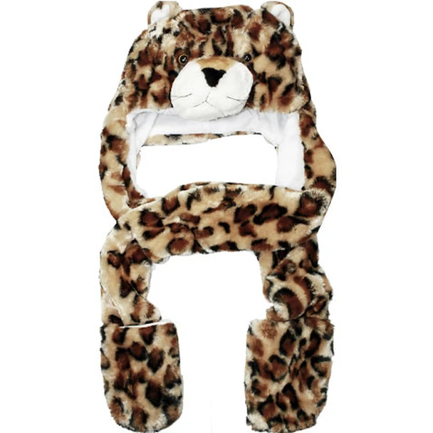 Animal Hat Leopard with Mittens 5504
