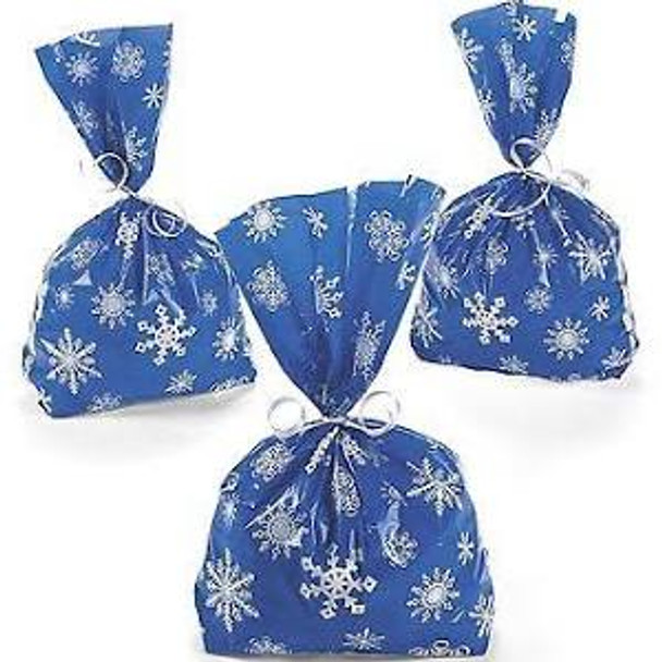 Snowflake Cellophane Bags 12 PACK 3919D