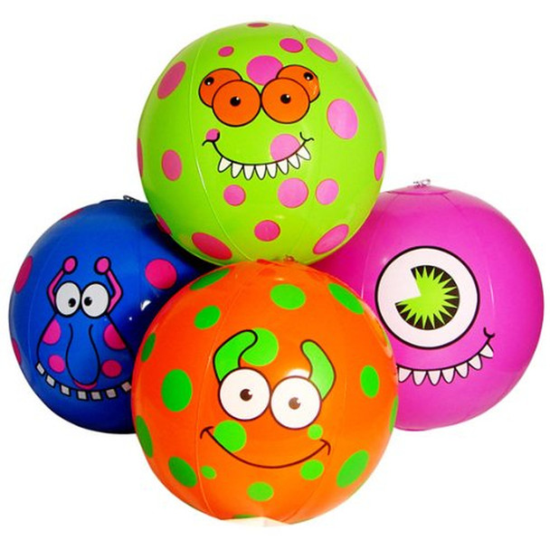 Monster Beach Balls 11" 12 PACK 3399