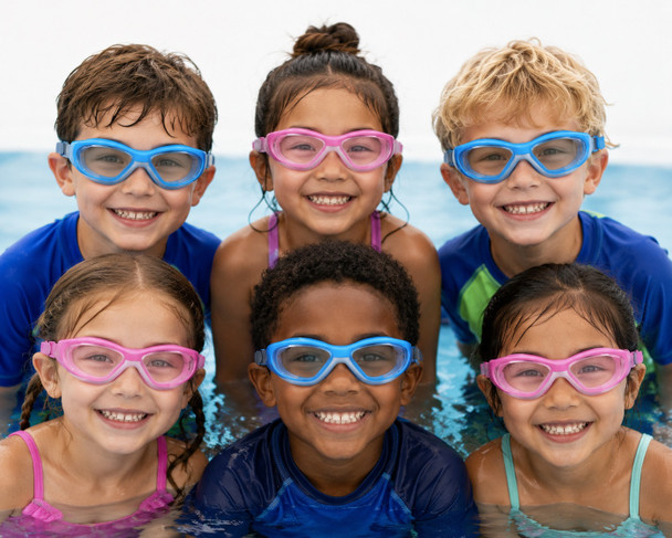 Aquamen Water Goggles Child Mixed Colors 6 PACK 3390A
