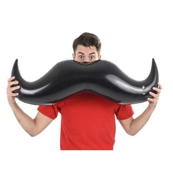 Black 40" Mustache Inflate 12 PACK WS6692D