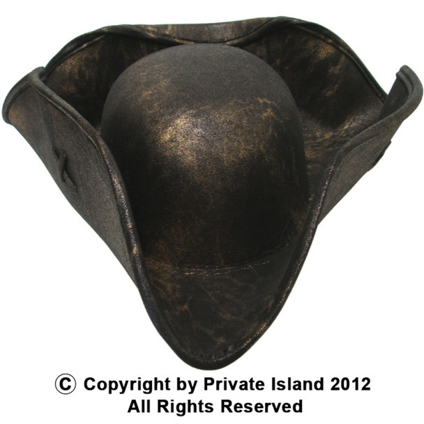 Brown Caribbean Tricorn Pirate Hat Adult Size 12 PACK WS1507D