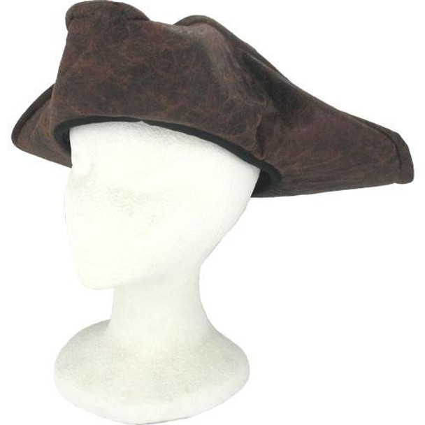 Brown Caribbean Tricorn Pirate Hat Adult Size 12 PACK WS1507D Brown Caribbean Tricorn Pirate Hat Adult Size 12 PACK WS1507D