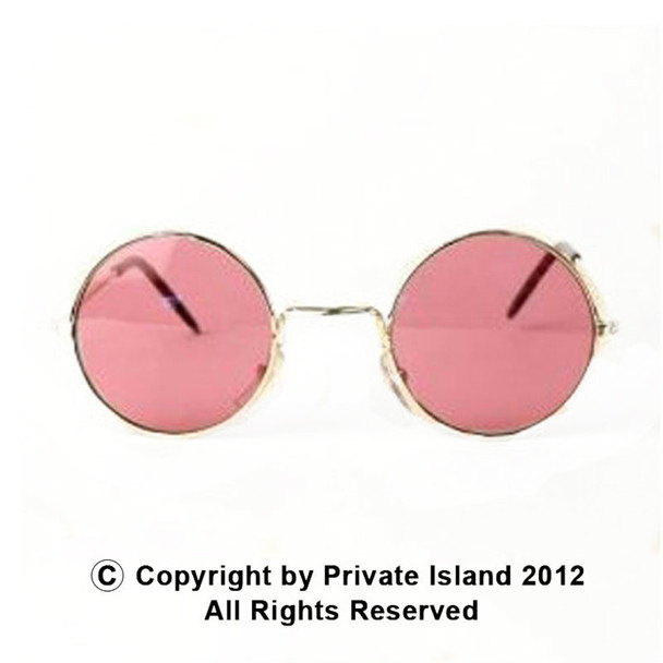 Pink Hippie Girl Glasses Costume 12PK WS1092D