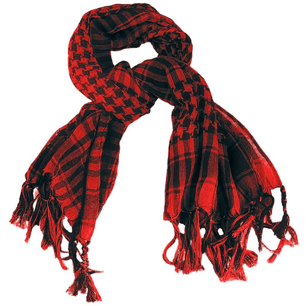Black And Red Arab Shemagh Houndstooth Scarf 12 PK WS2080D