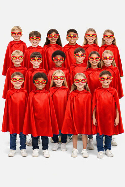 Child Costume Cape Red w/Mask 27' WS4522D