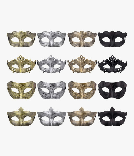 Masquerade Masks Bulk | Masquerade Masks | 16 PACK WS1665D