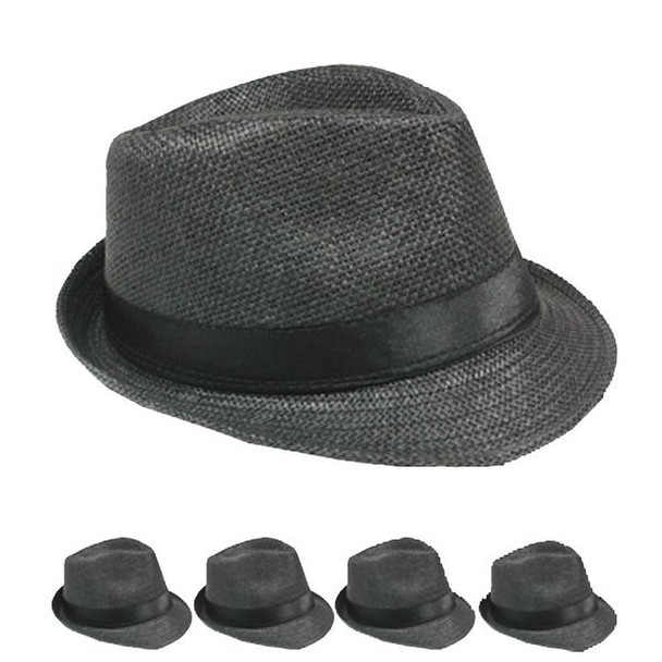Black Gangster Fedoras | Gangster Hats Bulk | WS1316D Adult Size