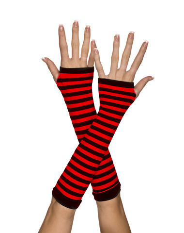 Black and Red Striped Arm Warmer 12 PACK WS1251D - Private Island