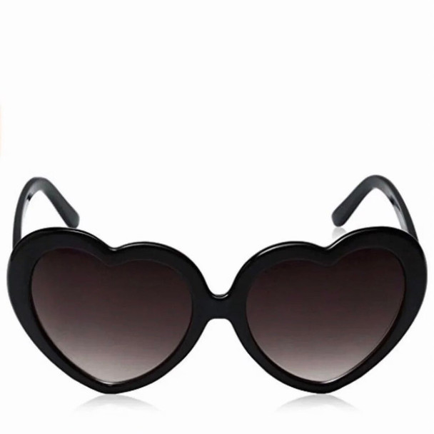  Black Heart Shape Sunglasses Adult 100% UV Superior Quality 1011D