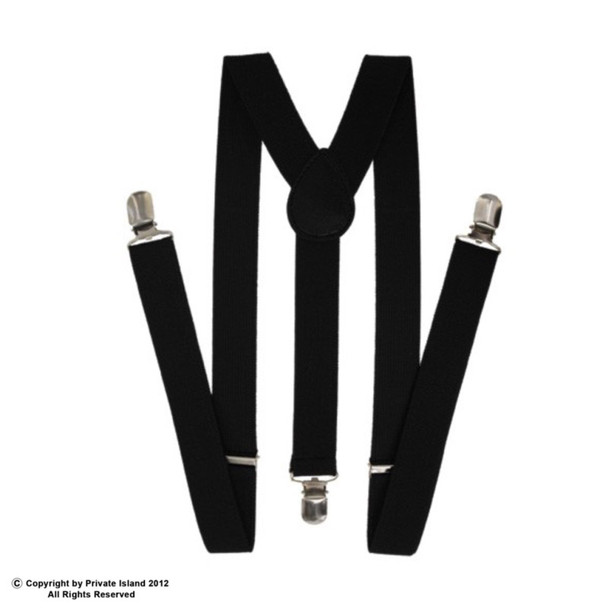 Black Suspenders Bulk Wholesale Clip On Elastic  1200D