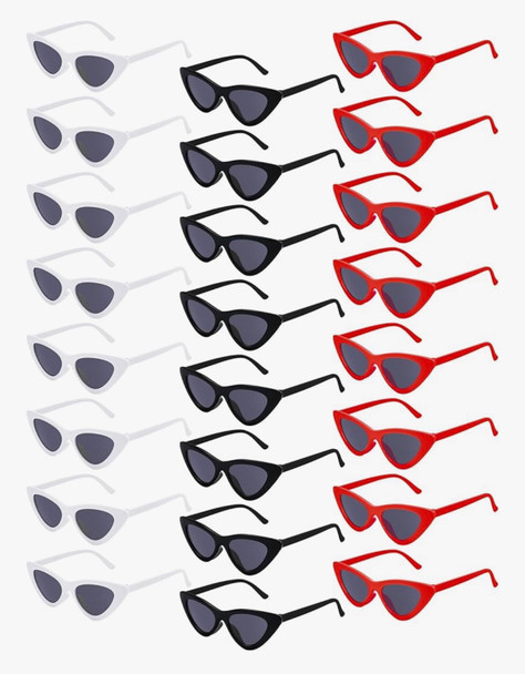 50's Cat Eye Sunglasses Bulk| w/ Rhinestones Mixed Colors 1190A