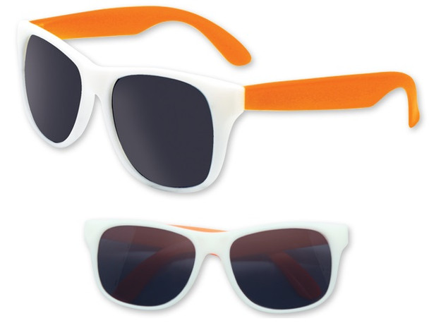 Party vintage 80 Style Sunglasses White Frame with Orange Legs 7298