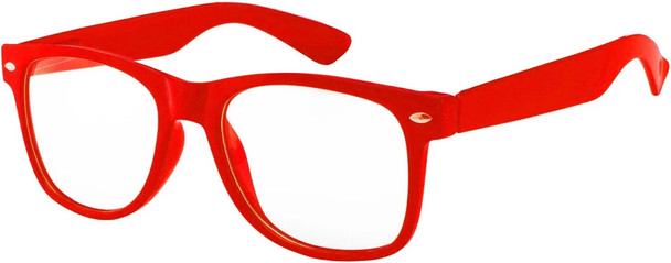 Red Clear Lens 80s Styles Sunglasses Adult 10820
