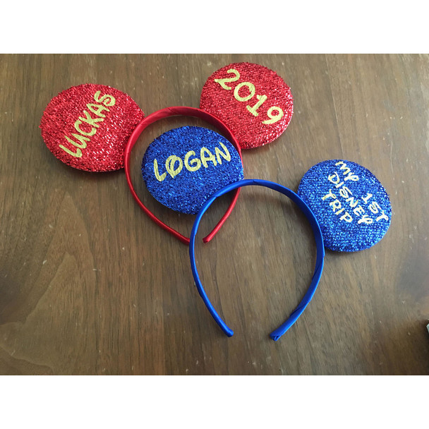 Custom Minnie Ears, Custom Mickey Ears For Birthday, Cheer Teams