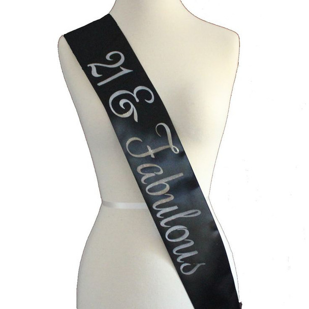 21st Birthday Sash | 21st Birthday Sashes |  For Birthday Parties Satin Quality  60" (Fonts in Picture Gallery)