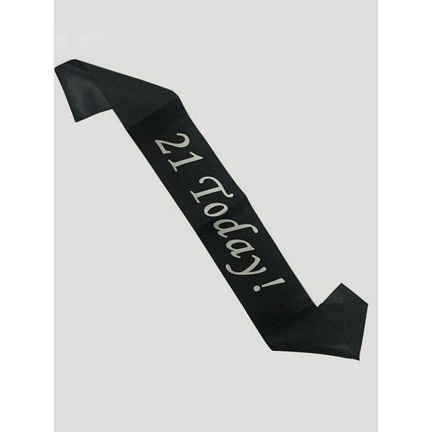 21st Birthday Sash | 21st Birthday Sashes |  For Birthday Parties Satin Quality  60" (Fonts in Picture Gallery)