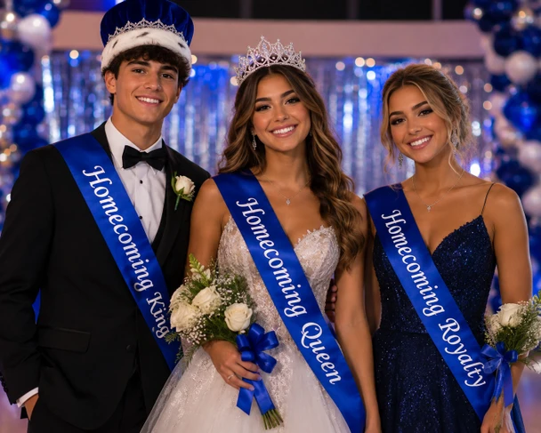 Homecoming Sash, Homecoming Court Sashes, For Homecoming Events  Satin Quality  60" (Fonts in Picture Gallery)