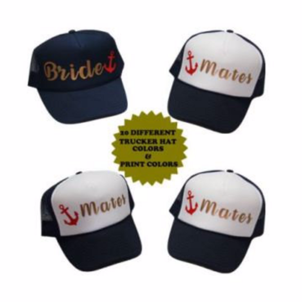 Custom Made Trucker Hat, Personalized Hats | 15061 (Fonts in Picture Gallery)