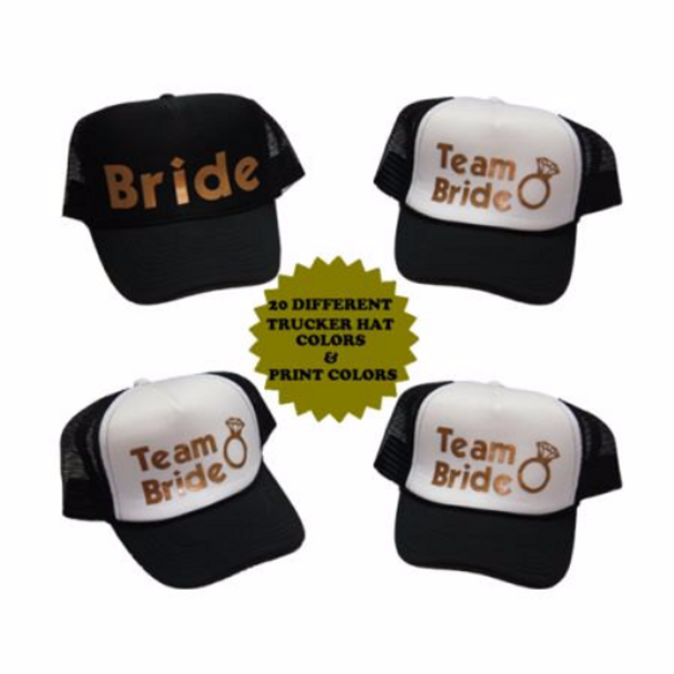 Personalized Bridesmaid Hats, Bachelorette Party Hats For Bach Parties