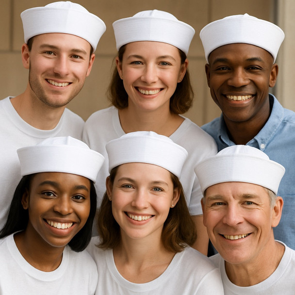 Sailor Hats Customized, 100% Cotton with Personalized Text |  Adult Size 22.5" Standard 15072