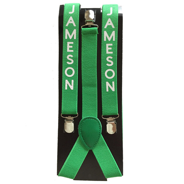Customized Suspenders | in Many Colors  Adult & Kids Sizes | (Fonts in Picture Gallery)