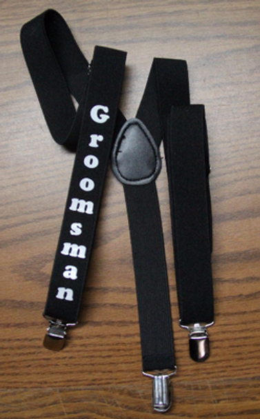 Elastic Suspenders Customized | In Many Colors Adult & Kids Sizes | (Fonts in Picture Gallery)