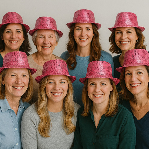Bulk Pink Hats | Bulk Pink Fedoras | 18001 Adult Size