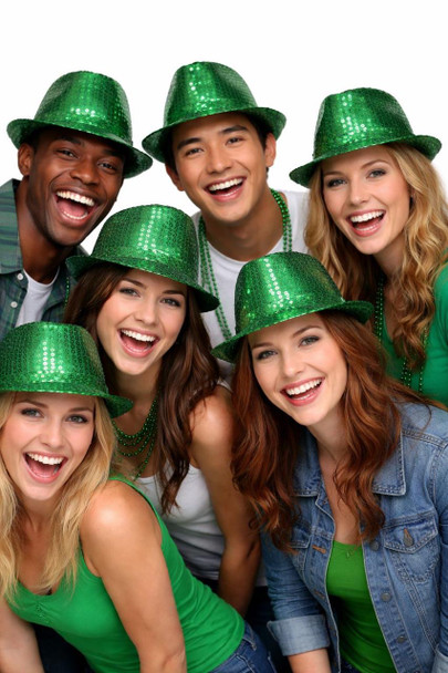 Bulk Green Hats | Bulk Green Fedoras | St Patricks 18003  Adult Size 12 PACK
