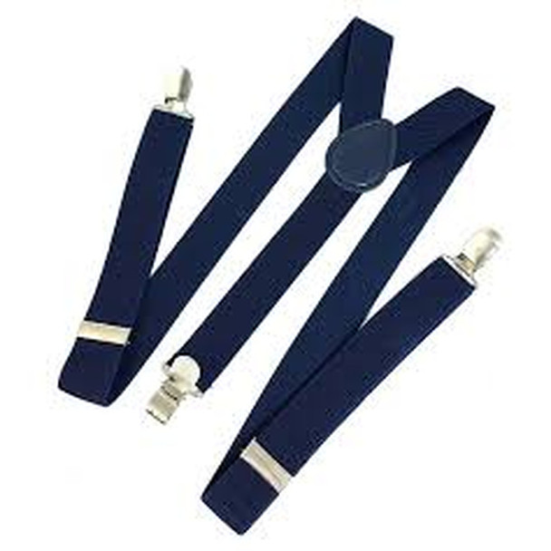 Navy Blue Suspenders Bulk Wholesale Clip On Elastic 1200ND