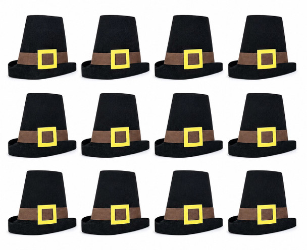 Pilgrim Hat Craft | Pilgrim Hats for Kids | Bulk 12 PACK Wholesale 19000R