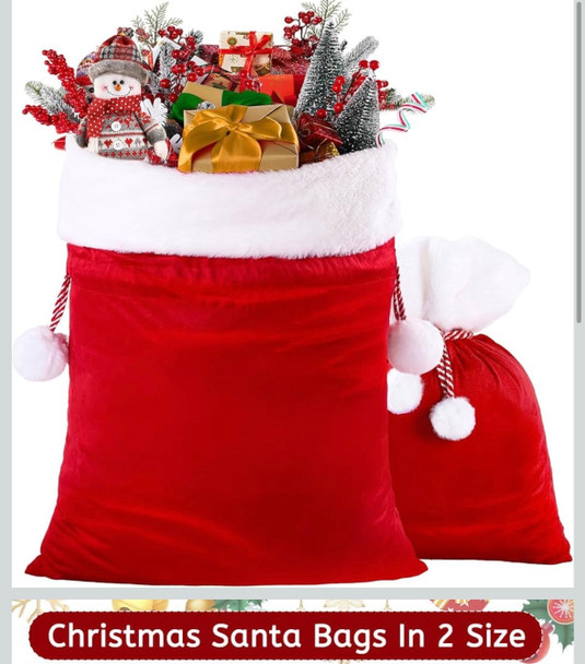 Large Christmas Sacks | Personalized Santa Sacks |  2 Sacks in 2 Sizes 13090A