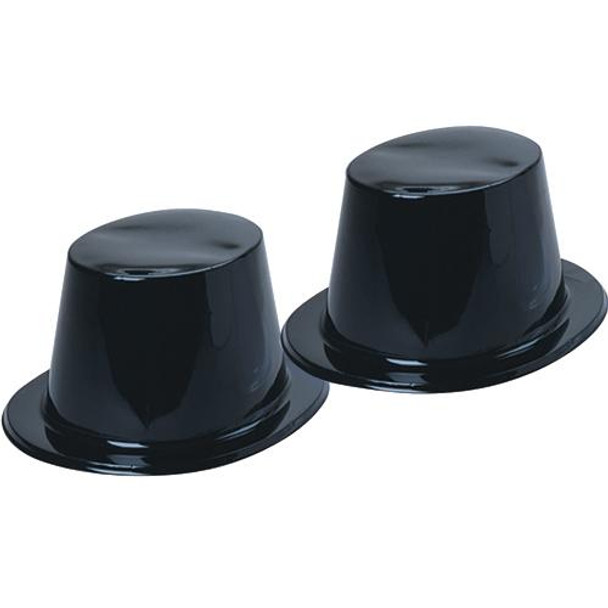 CHILD Black Plastic Top Hat Wholesale | Bulk 48  PACK 13550C