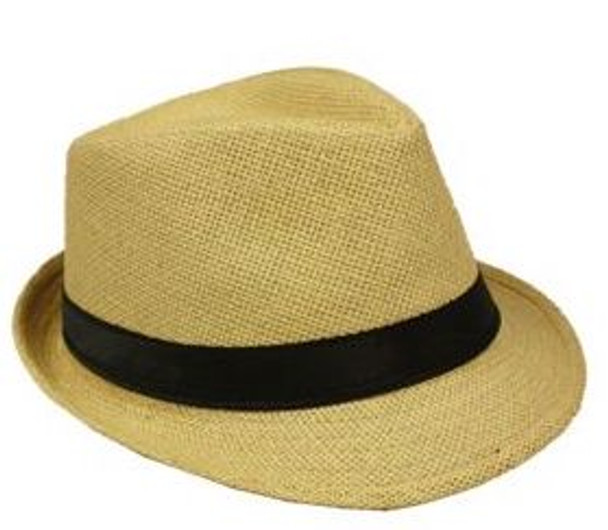 12 PACK Bright Colorful Band Tan Fedoras Pick Color 1328DZC Adult Size
