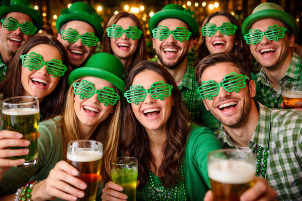 St Patricks Irish Shamrock Sunglasses 7110D