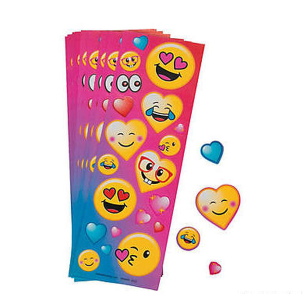 Emoji Sticker Valentine Cards | 12 PACK 20016