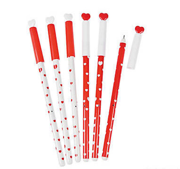 Valentines Day Heart Pens | 12 PACK 20017