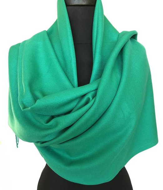 Kelly Green Pashmina Scarf Shawl 100% Fine Wool Mix 12 PACK  28" x 78" 2118K