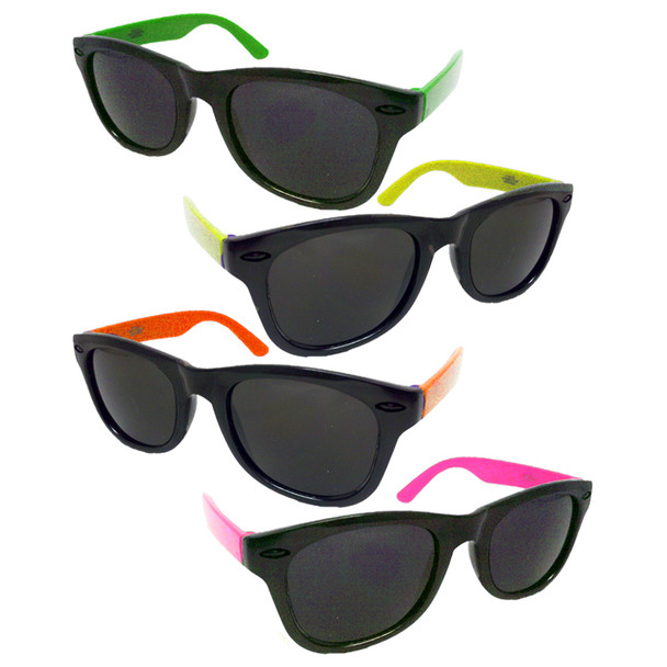 24 PACK Party Iconic 80's Sunglasses - Asst Colors 1175B