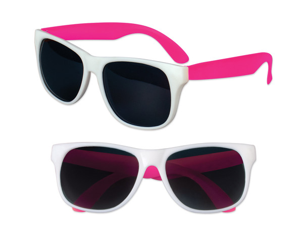 White Sunglasses Pink Legs 12 PACK Party Favor Quality 415