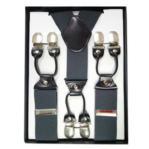 Big and Tall Suspenders | Adjustable up to 80"  in Many Colors 15034MI