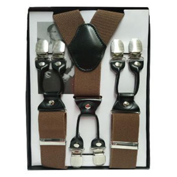 Big and Tall Suspenders | Adjustable up to 80"  in Many Colors 15034MI