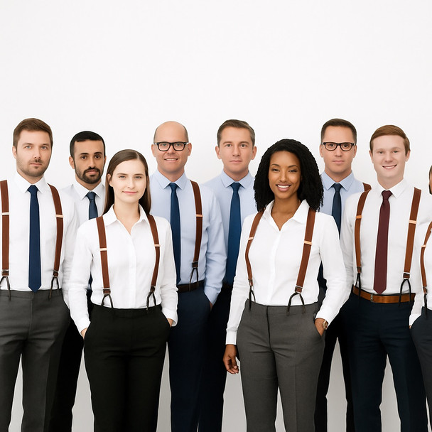 Big and Tall Suspenders | Adjustable up to 80"  in Many Colors 15034MI