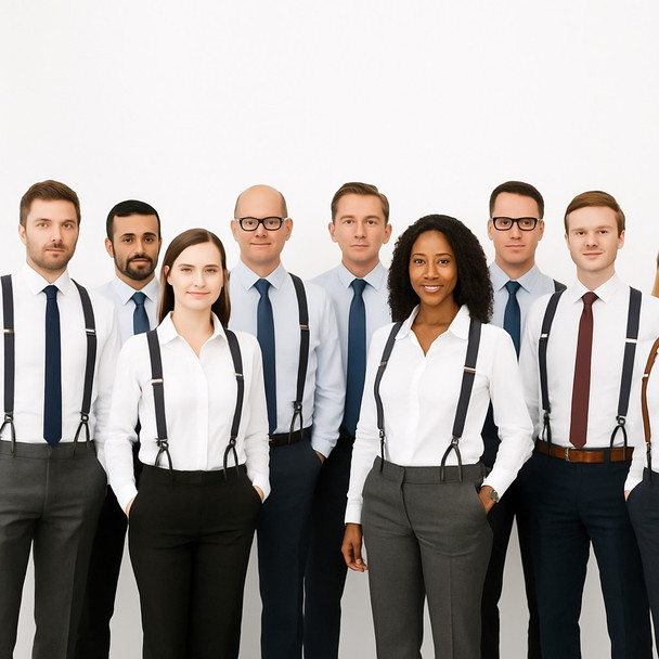 Big and Tall Suspenders | Adjustable up to 80"  in Many Colors 15034MI