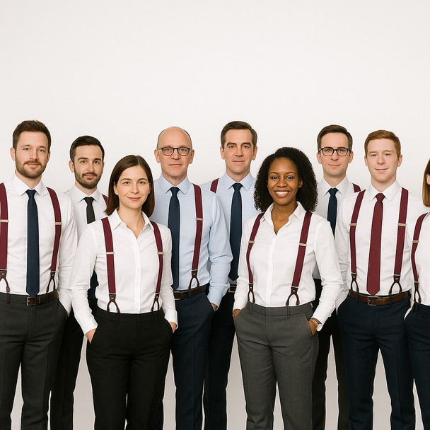 Burgundy Industrial Suspenders | 2 INCH Adjustable up to 80" 15034BUR