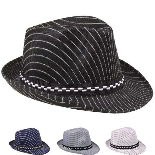 12 PACK Boys Fedora Hats | Pinstripe Fedora Hats | Bulk Child Hats |1558P