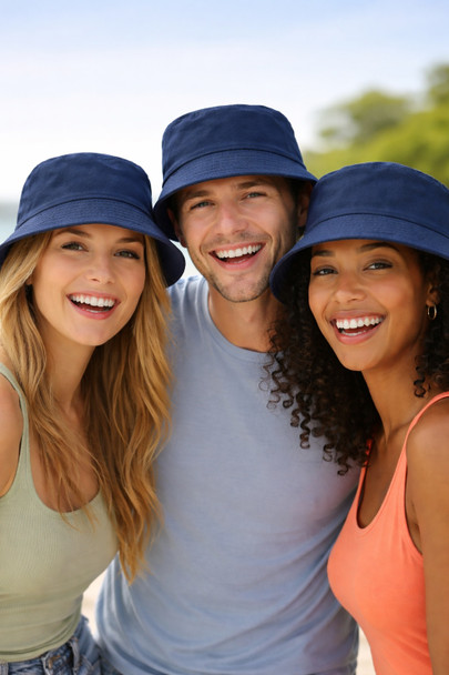 Fisherman Bucket Hat Navy Blue 8+ Colors 22.5" Standard Adult 5822N
