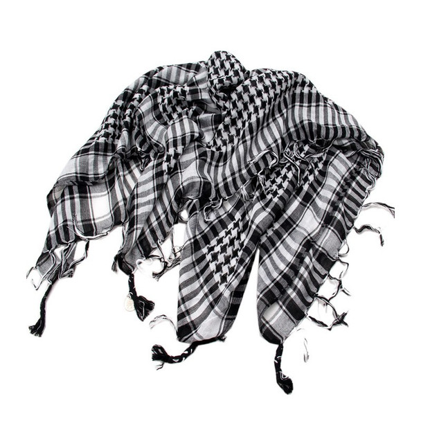 White & Black Arab Shemagh Houndstooth Scarf  12 PACK 2073BW